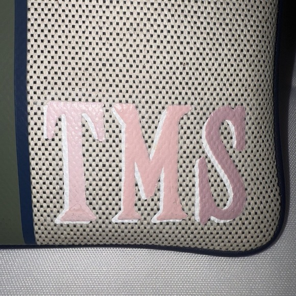 PARAVEL Small Cabana Zip Pouch Paloma Tan TMS Monogram Wallet Travel - Picture 7 of 10